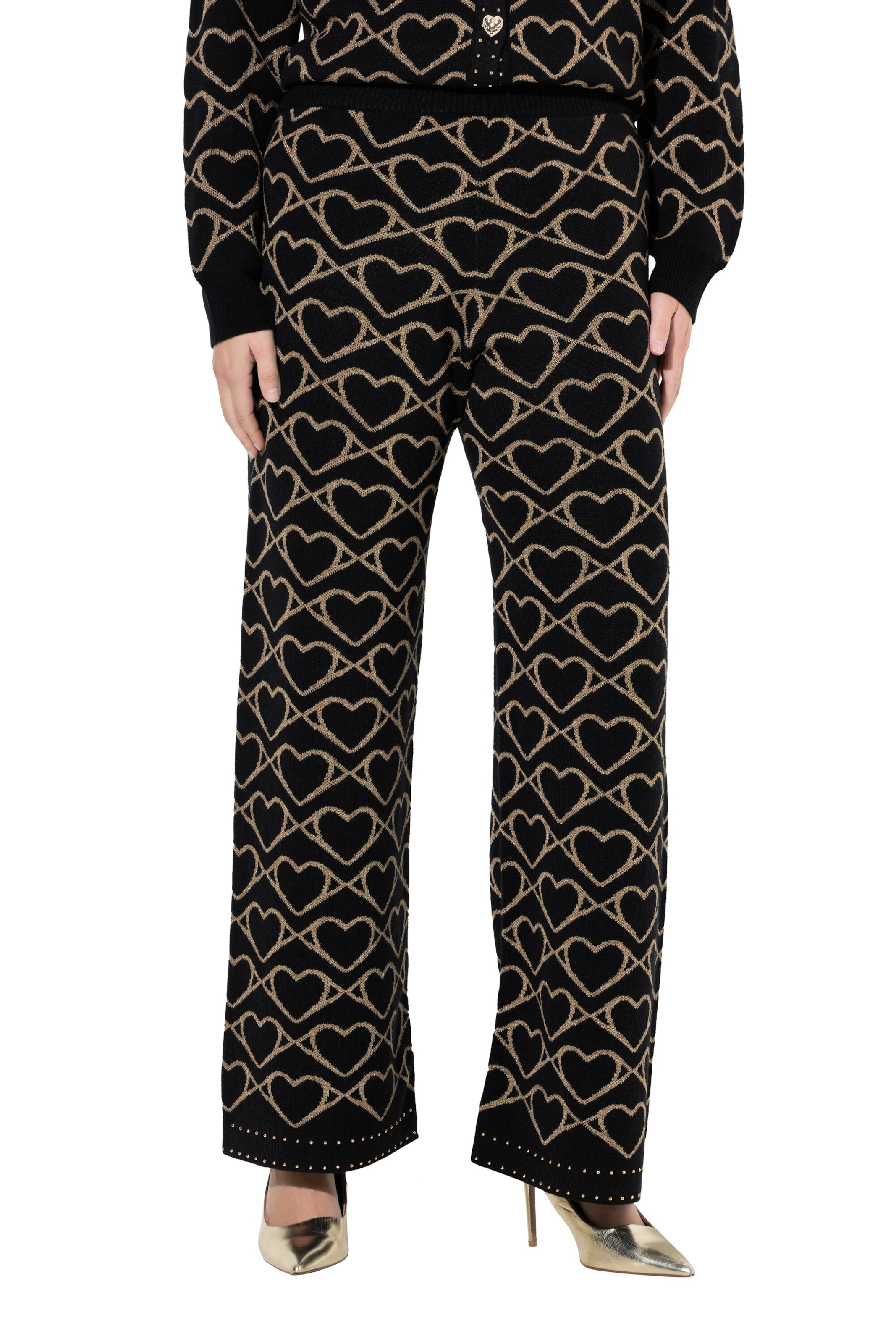 MIAMODA Regular Trousers in Black: front