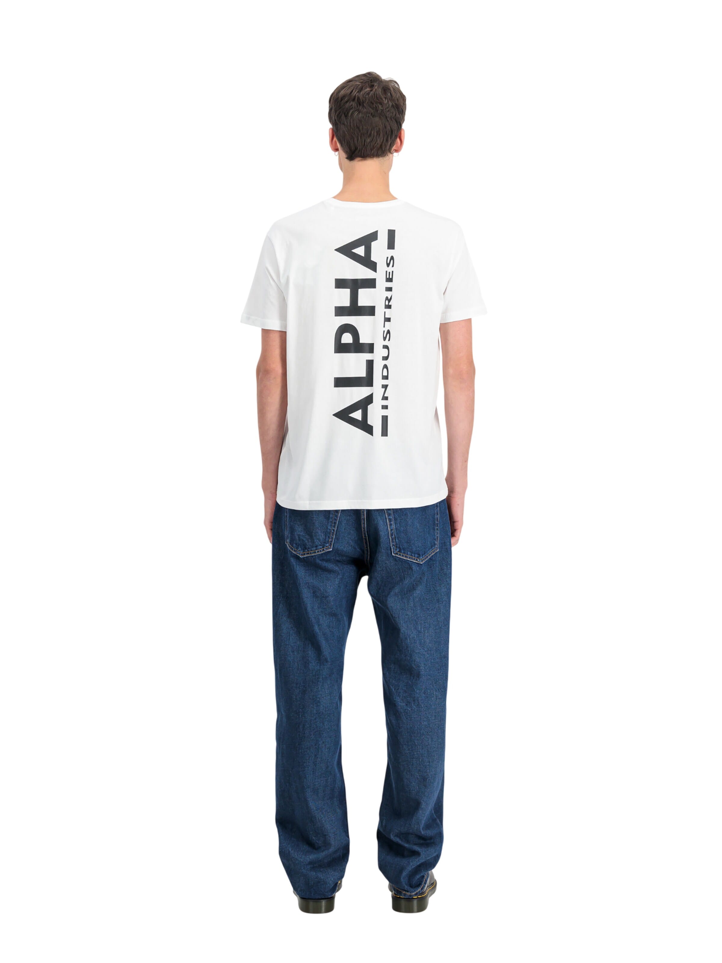 T-Shirt ALPHA INDUSTRIES en blanc : devant