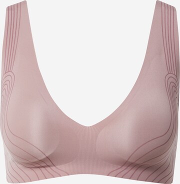 SLOGGI Triangle Bra 'ZERO Feel' in Brown: front