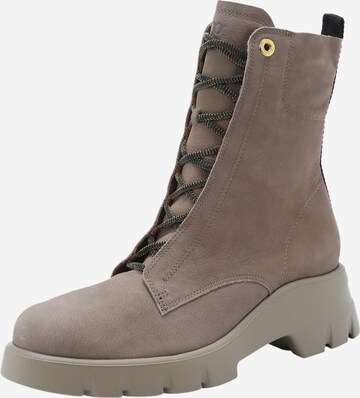 Paul Green Lace-Up Ankle Boots in Beige: front