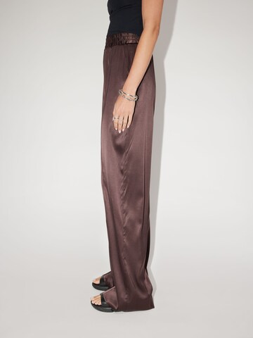 LeGer Premium Wide Leg Hose 'Ledora' in Braun