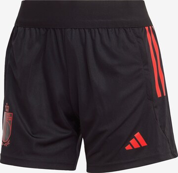 ADIDAS PERFORMANCE Regular Sportbroek 'Belgien Tiro 23' in Zwart: voorkant