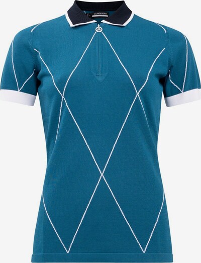 J.Lindeberg Functioneel shirt in de kleur Blauw / Nachtblauw / Wit, Productweergave