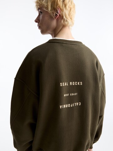 Pull&Bear Sweatshirt in Grün