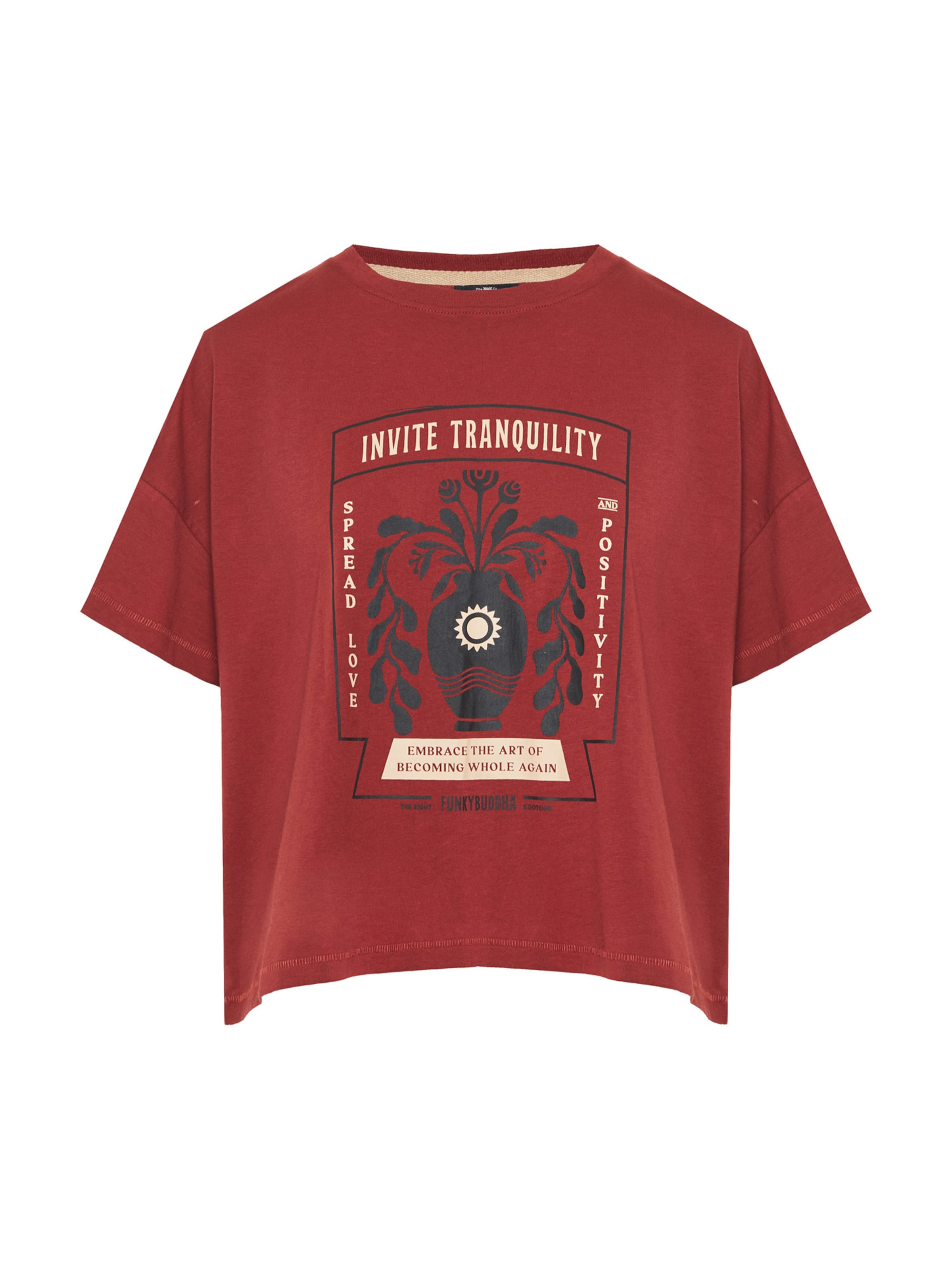 Funky Buddha Тениска в кафяво: отпред