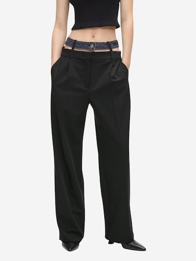 KARL LAGERFELD JEANS Bukser 'KLJ Mixed Material Pant B1W10085' i 38 i sort, Produktvisning