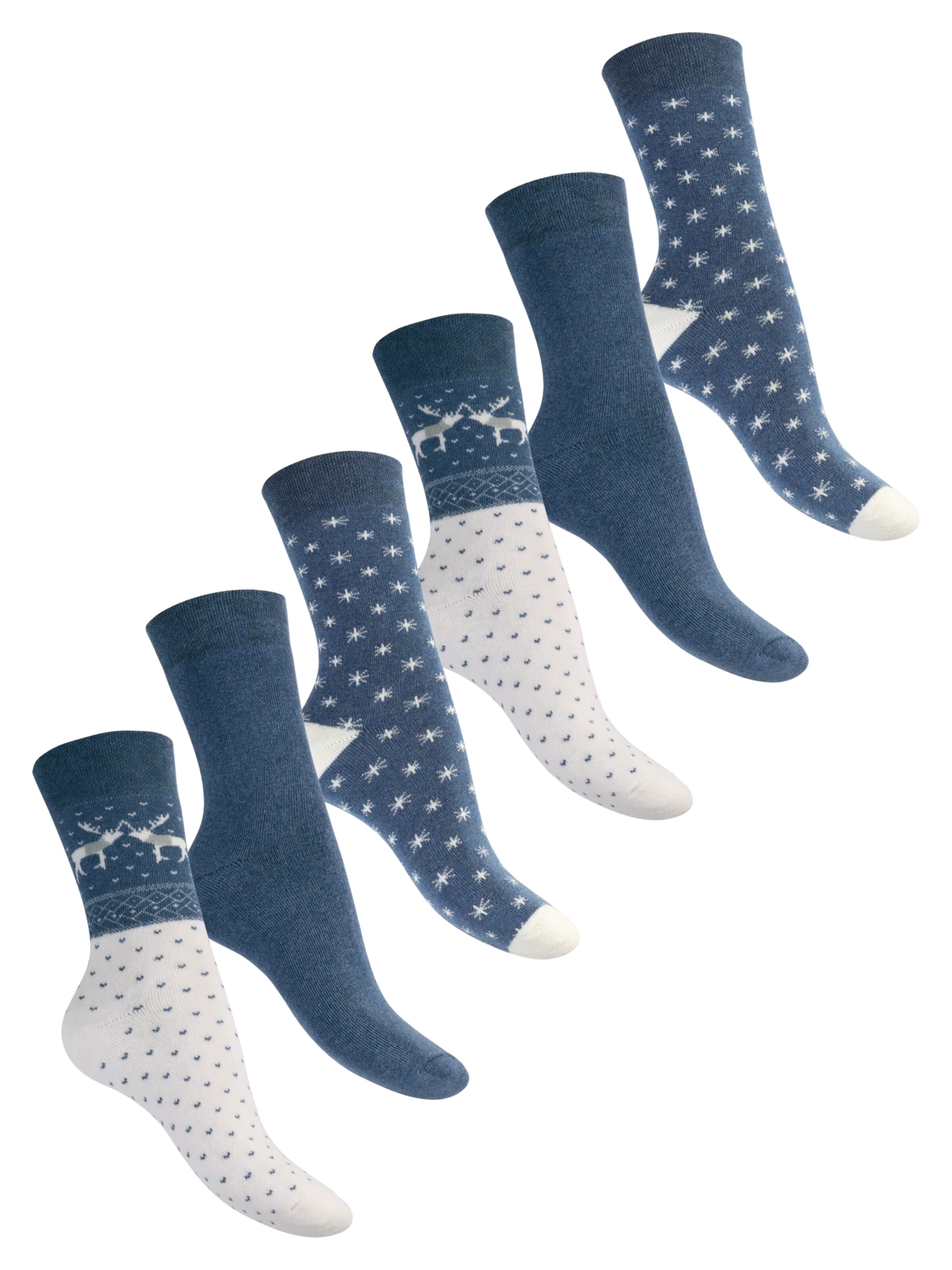footstar Athletic Socks 'Winter Comfort' in Blue: front