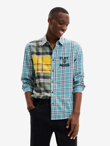 Desigual Regular fit Button Up Shirt 'Rod' in Blue: front