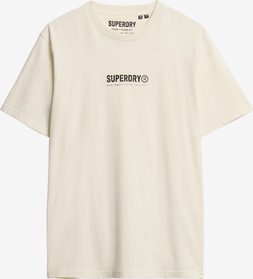 T-Shirt Superdry en beige : devant