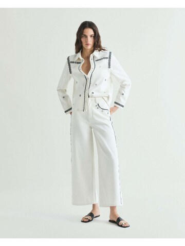 Scalpers Blus 'Emb Candy' i vit: framsida