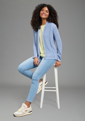 LAURA SCOTT Knit Cardigan in Blue