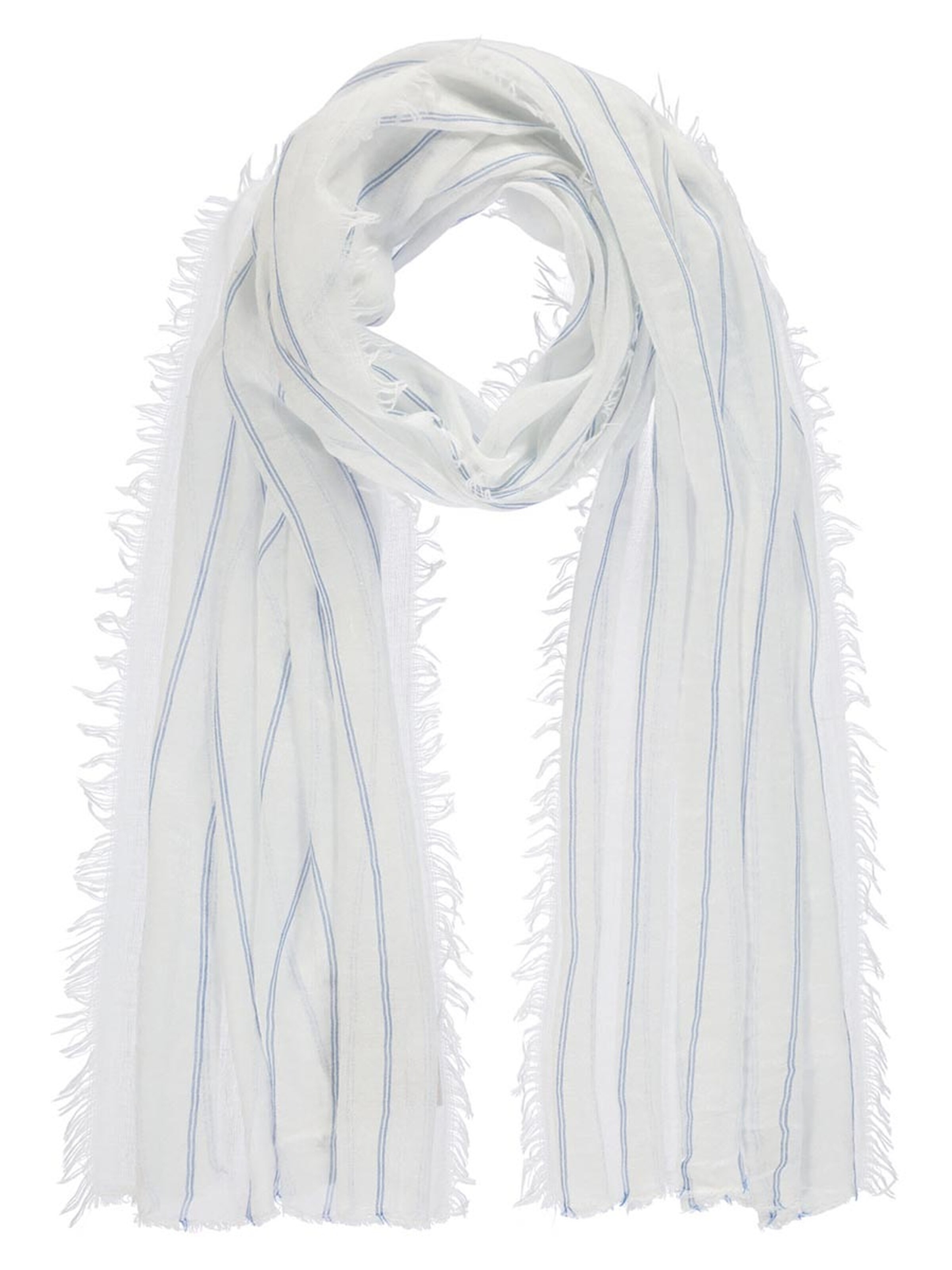 Passigatti Wrap 'Schal Herren gestreift' in White: front