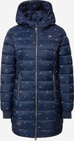 Ragwear Winter Coat 'Tiasa' in Blue: front