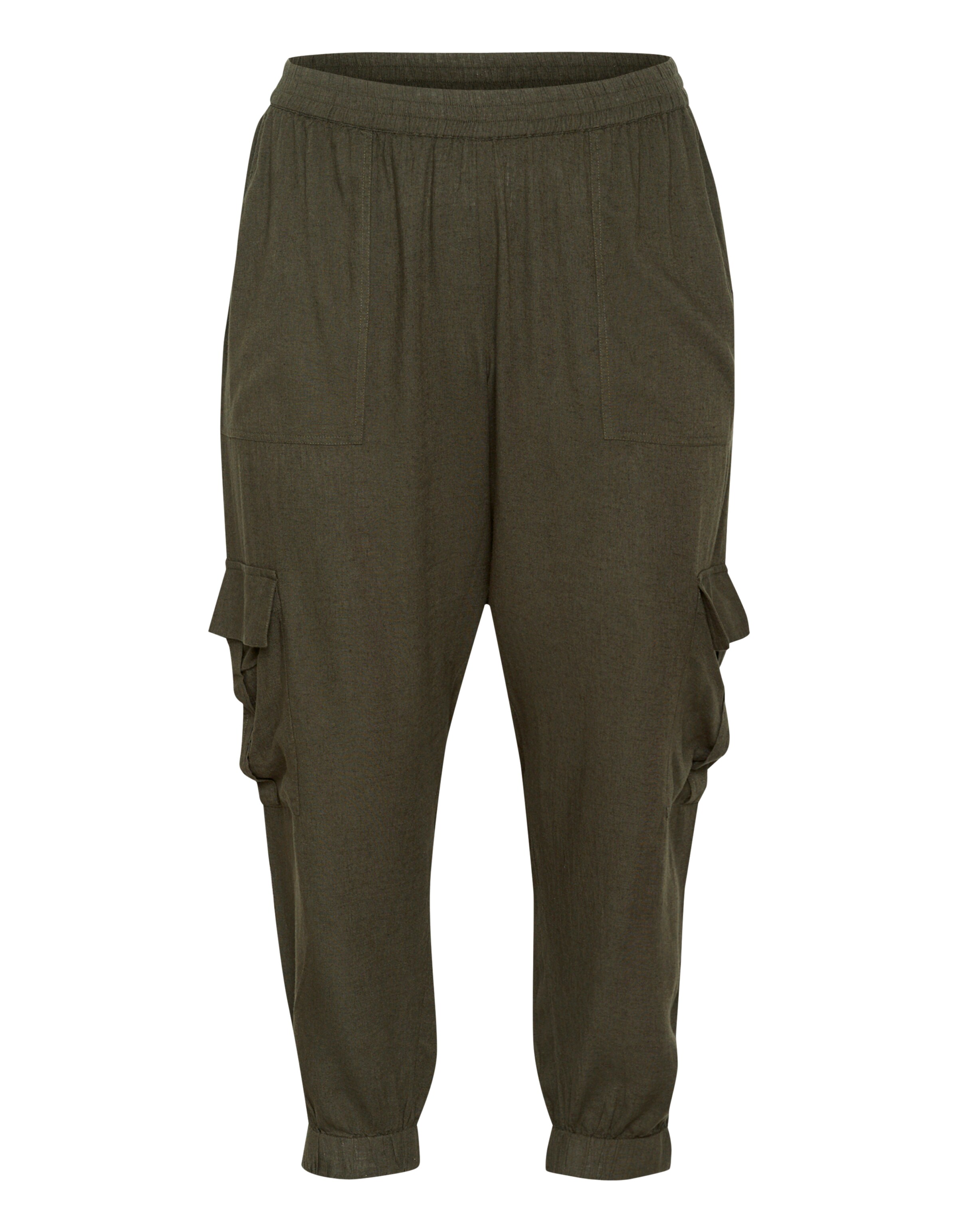 KAFFE CURVE Hose 'Mille' in Grün: Vorderseite