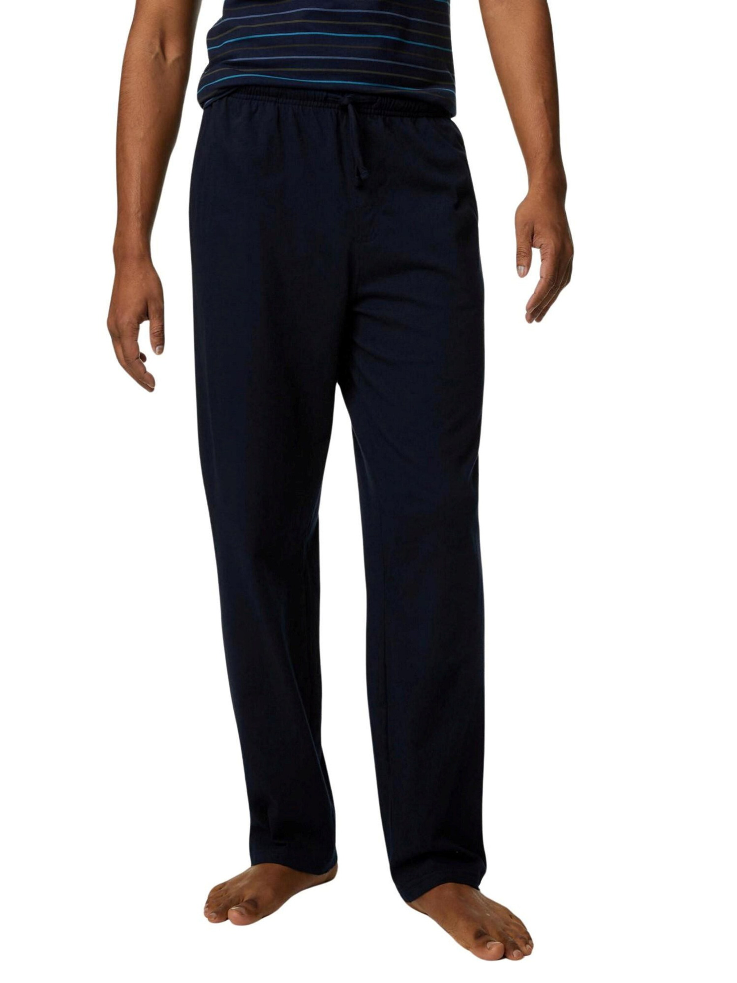 Pantalon de pyjama Marks & Spencer en bleu : devant