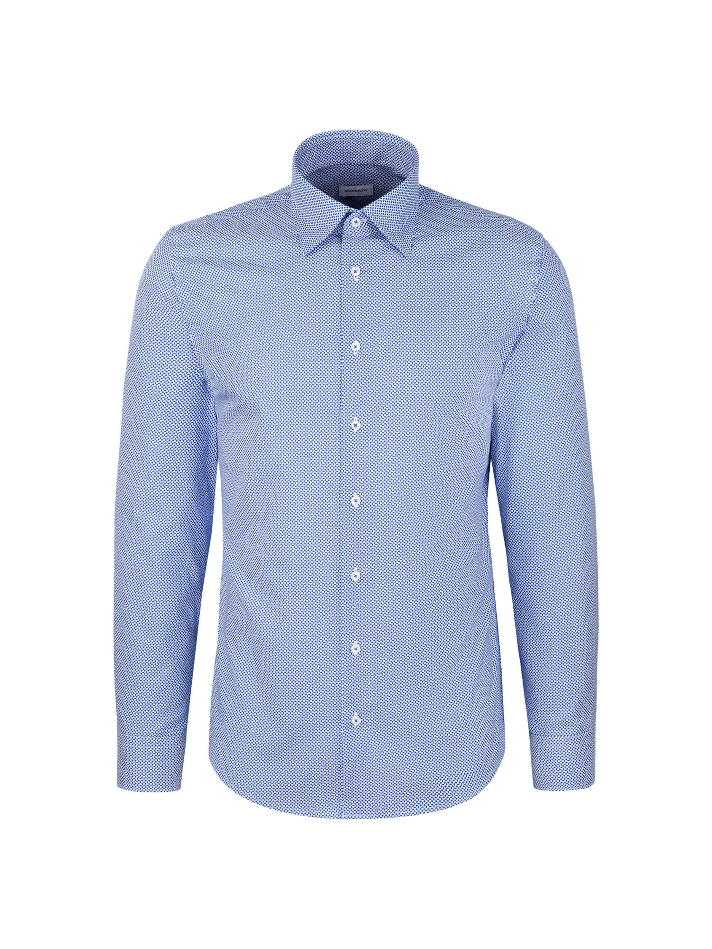 Coupe regular Chemise business 'Schwarze Rose' SEIDENSTICKER en bleu : devant