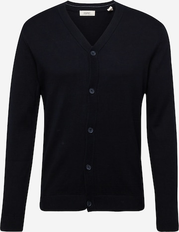 ESPRIT Knit Cardigan in Black: front