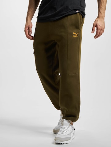 Tapered Pantaloni 'Polar' di PUMA in verde: frontale