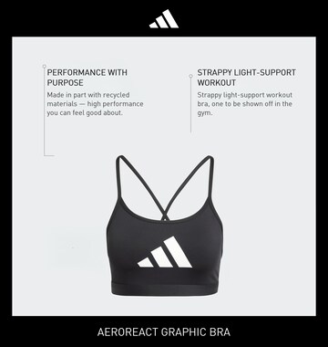ADIDAS PERFORMANCE Bustier Sportmelltartók 'Aeroreact' - fekete