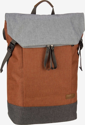 ZWEI Backpack in Brown: front
