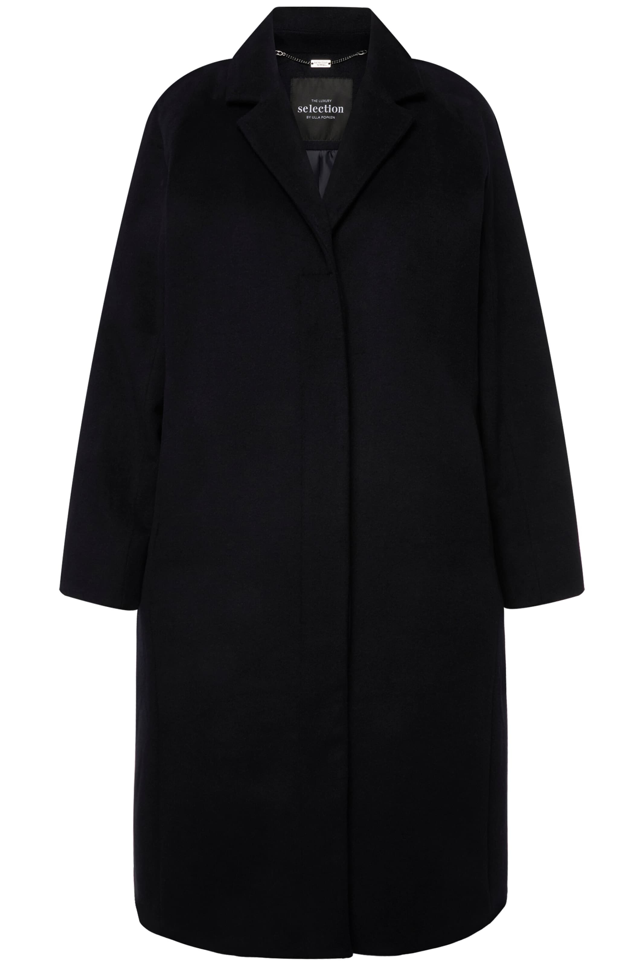 Ulla Popken Between-seasons coat in Blue: front