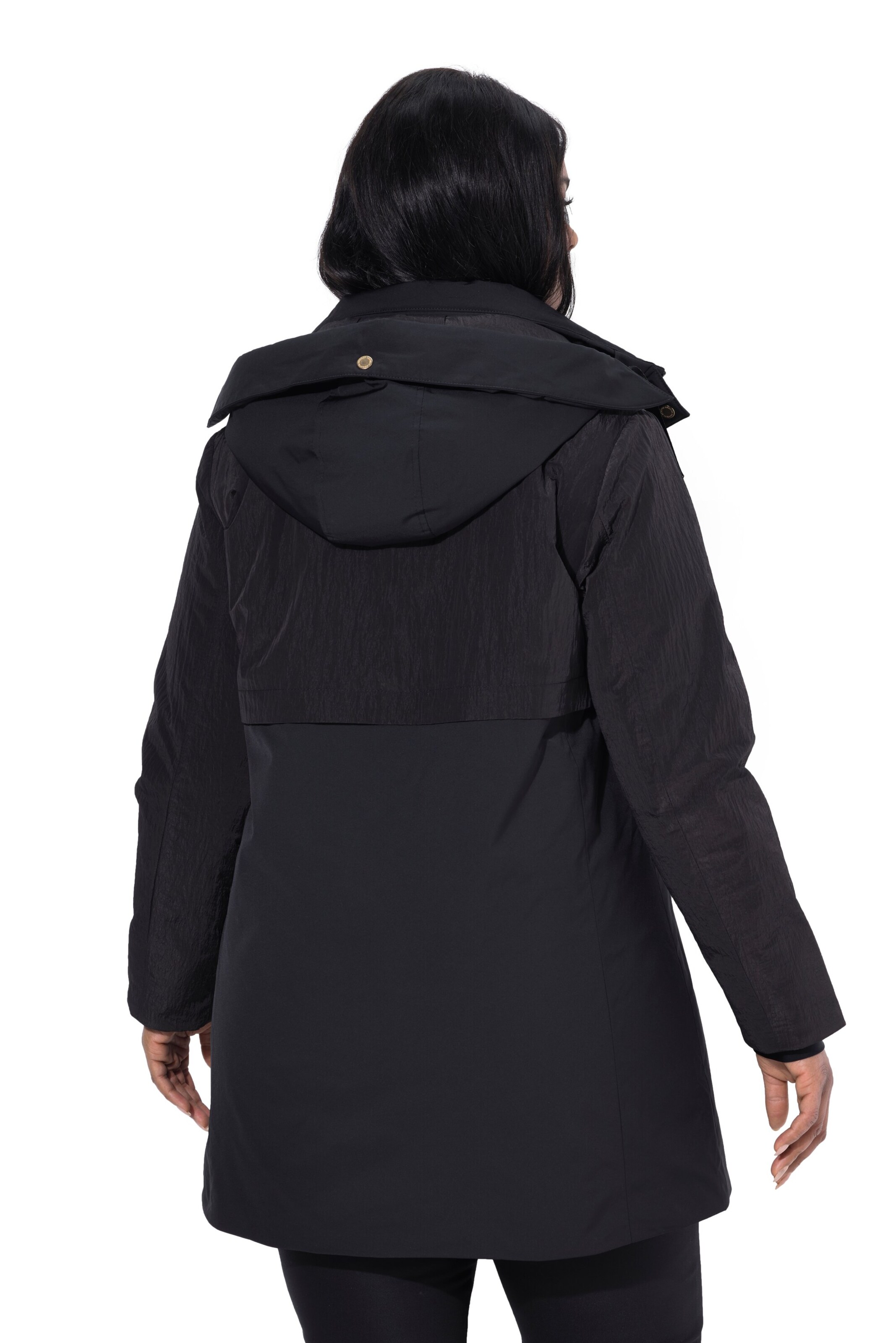 Ulla Popken Weatherproof jacket in Black