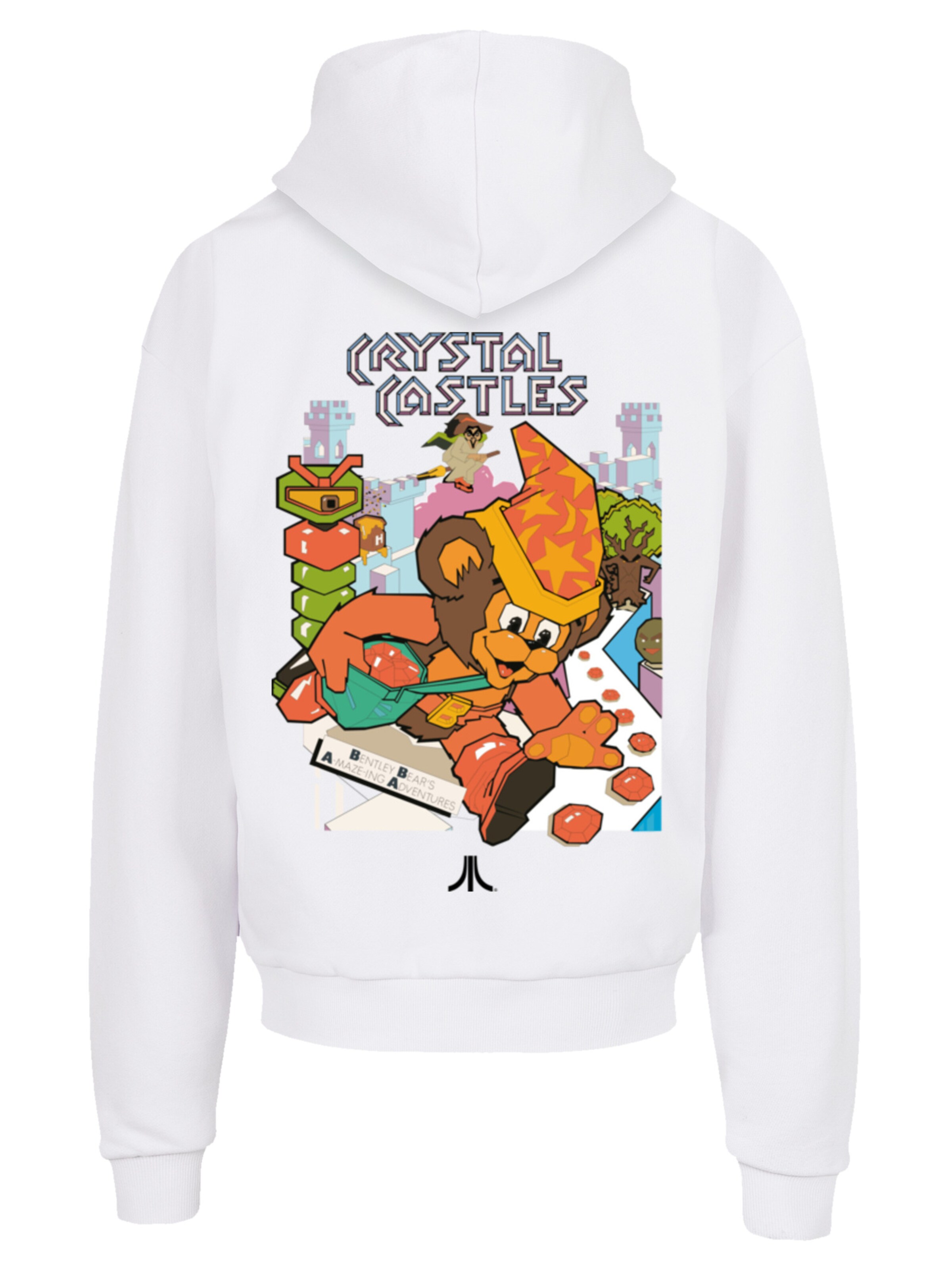 F4NT4STIC Sweatshirt 'Atari Crystal Castles Retro Gaming' in Wit