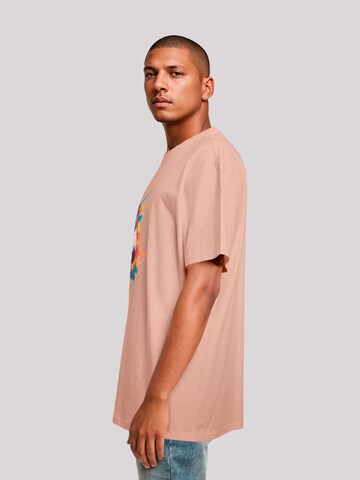 T-Shirt 'Bunte Fußball Grafik' F4NT4STIC en orange