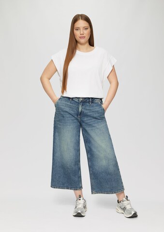 QS Wide Leg Jeans in Blau