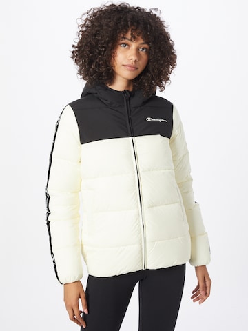 Champion Authentic Athletic Apparel Winterjas in Wit: voorkant