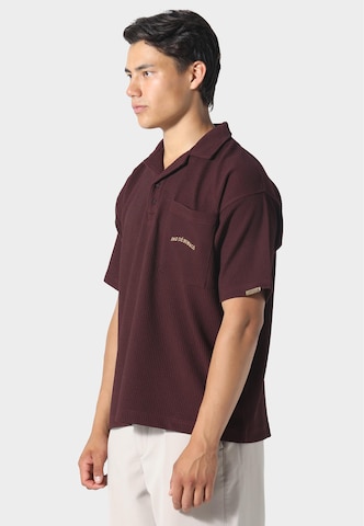 Pas De Monaco Poloshirt 'WAFFLE' in Rot