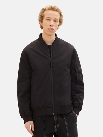 TOM TAILOR Between-season jacket in Black: front