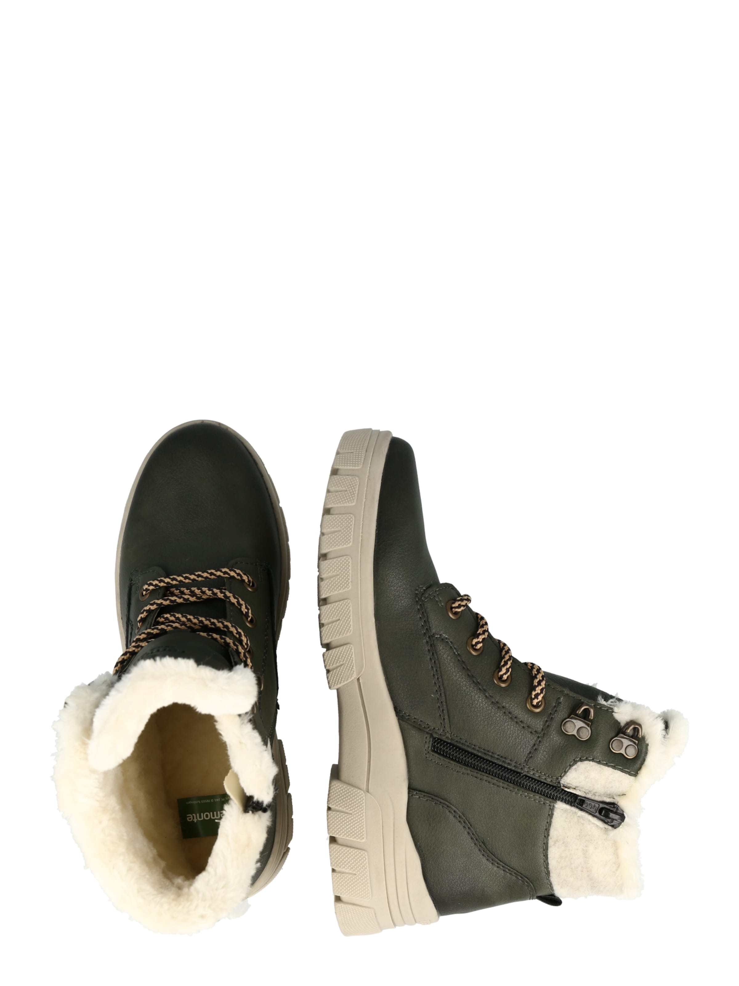 REMONTE Schnürstiefelette in Grün