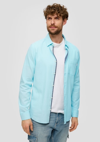 Coupe regular Chemise s.Oliver en bleu : devant