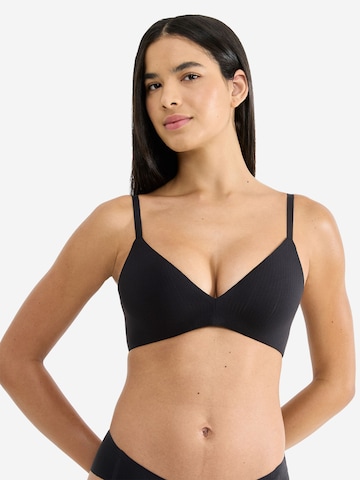 SLOGGI Push-up Bra ' Blue ZERO Feel Pure THE UP ' in Black: front