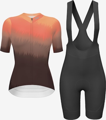 Survêtement 'Wulibike Radsport-Set Aero Ombré Sunset in Orange/Schwarz' WULIBIKE en orange : devant
