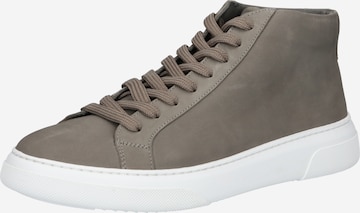 Garment Project High-Top Sneakers in Grey: front