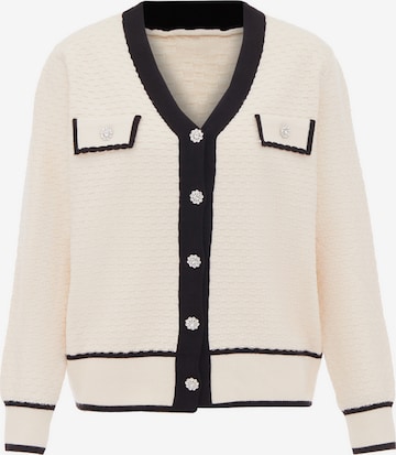 carato Knit Cardigan in White: front