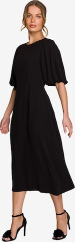 Rochie 'Sukienka z bufiastymi rękawami' de la Stylove pe negru: față