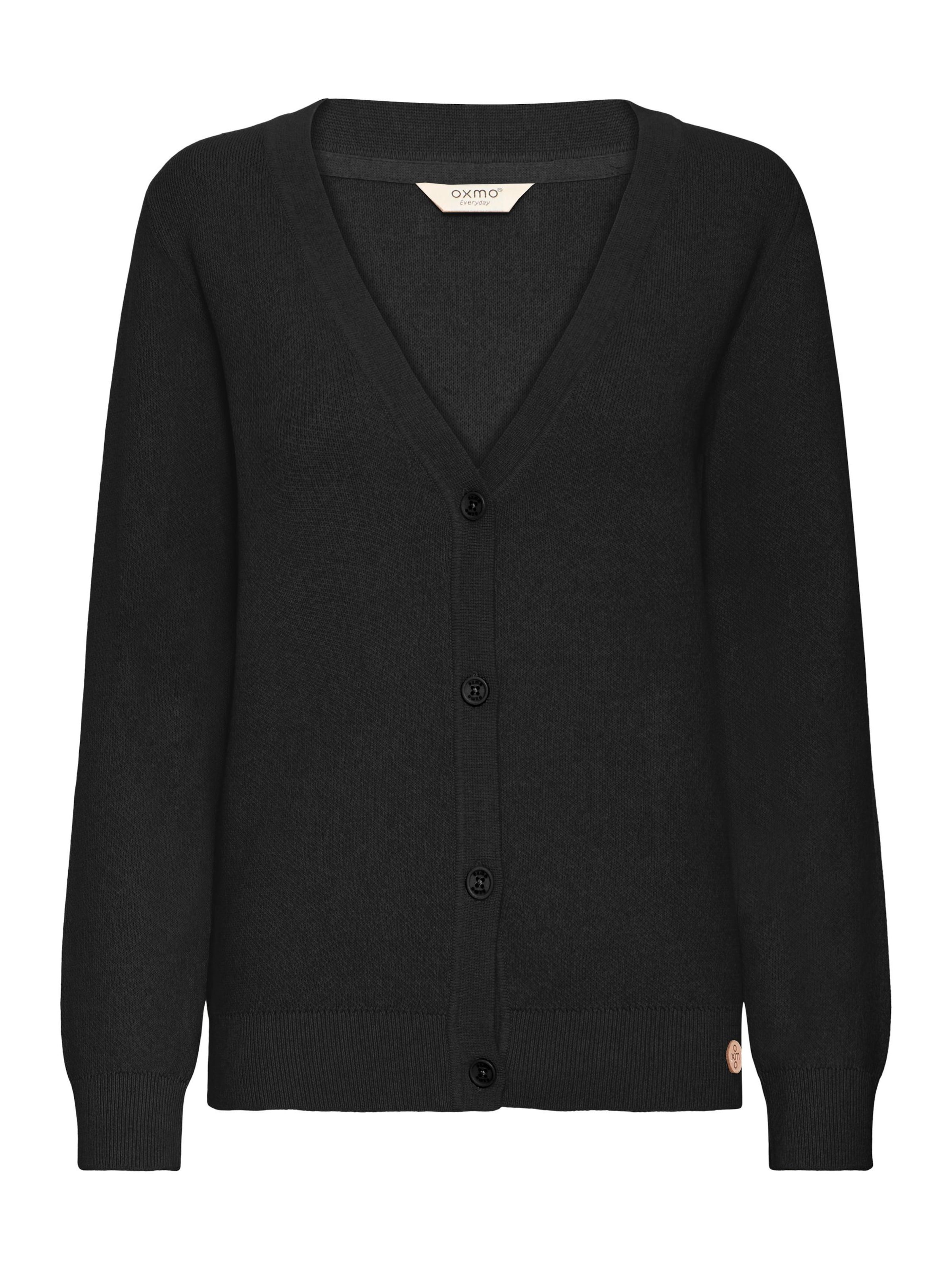 Oxmo Strickjacke ' OXFIANA ' in Schwarz: Vorderseite