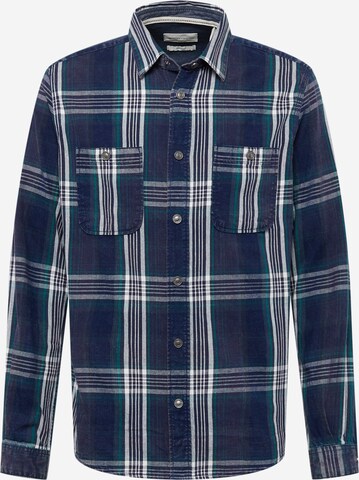 Coupe regular Chemise TOM TAILOR en bleu : devant