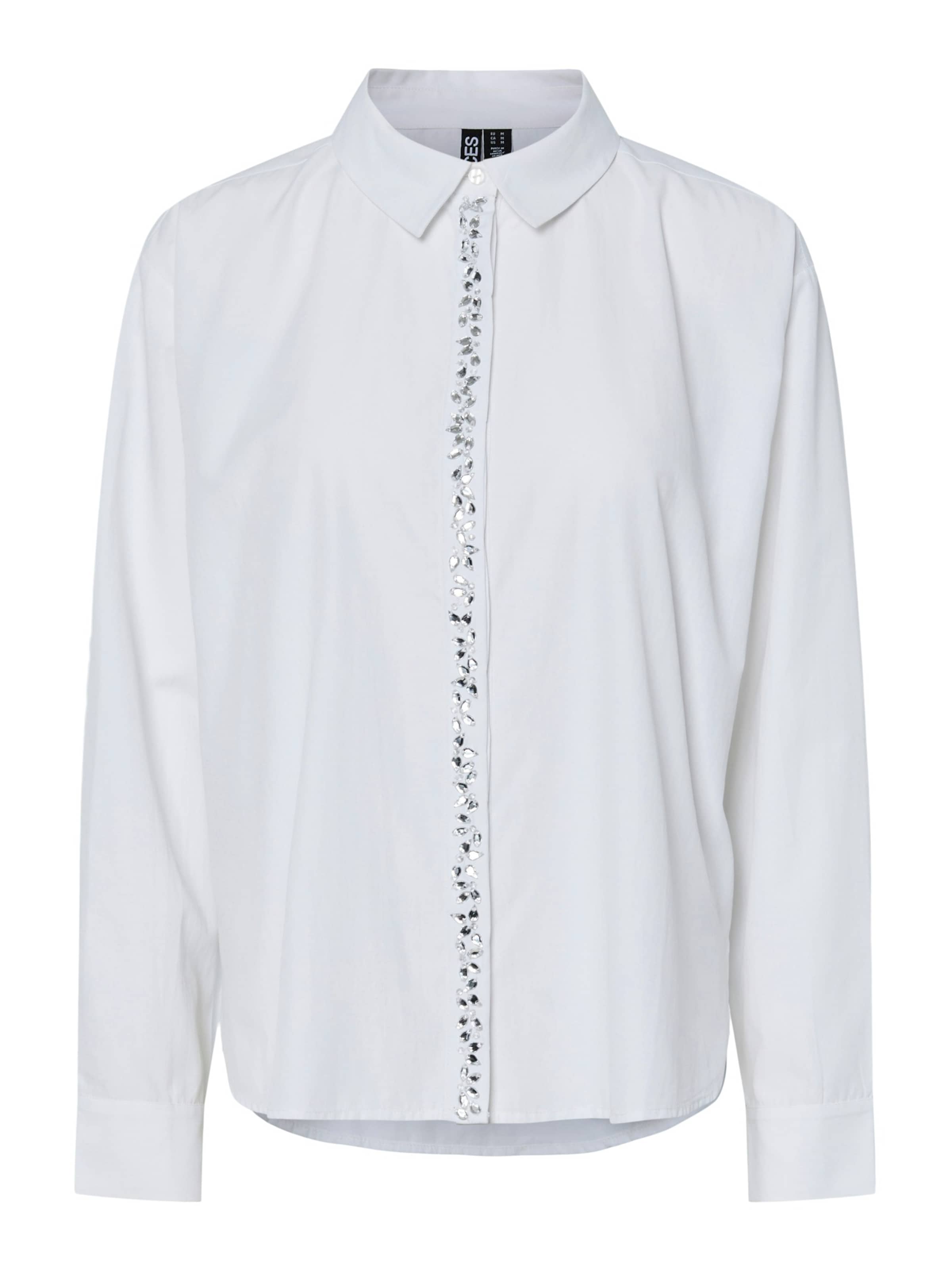 Bluză 'PCMINE' de la PIECES pe alb: față