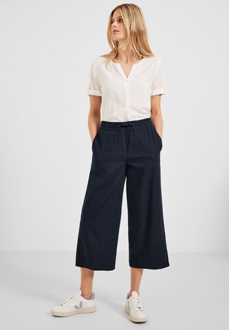 CECIL Wide leg Broek in Blauw