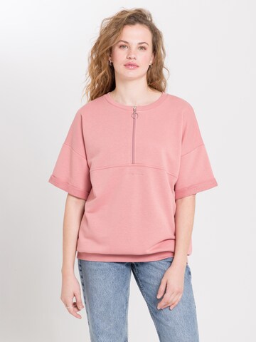 Cross Jeans Sweatshirt in Pink: predná strana