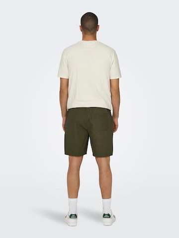Only & Sons Regular Shorts 'Tel' in Grün