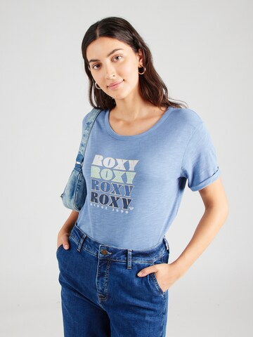 Tricou 'OCEAN AFTER' de la ROXY pe albastru: față