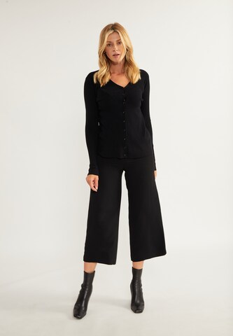 usha BLACK LABEL Knit Cardigan in Black