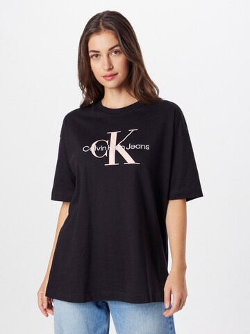 T-shirt oversize Calvin Klein Jeans en noir : devant