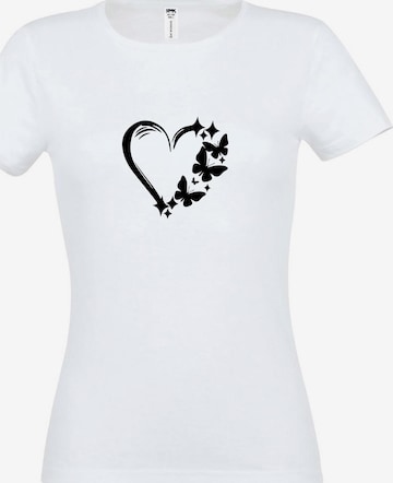 RMK Shirt 'Love Herz' in White: front