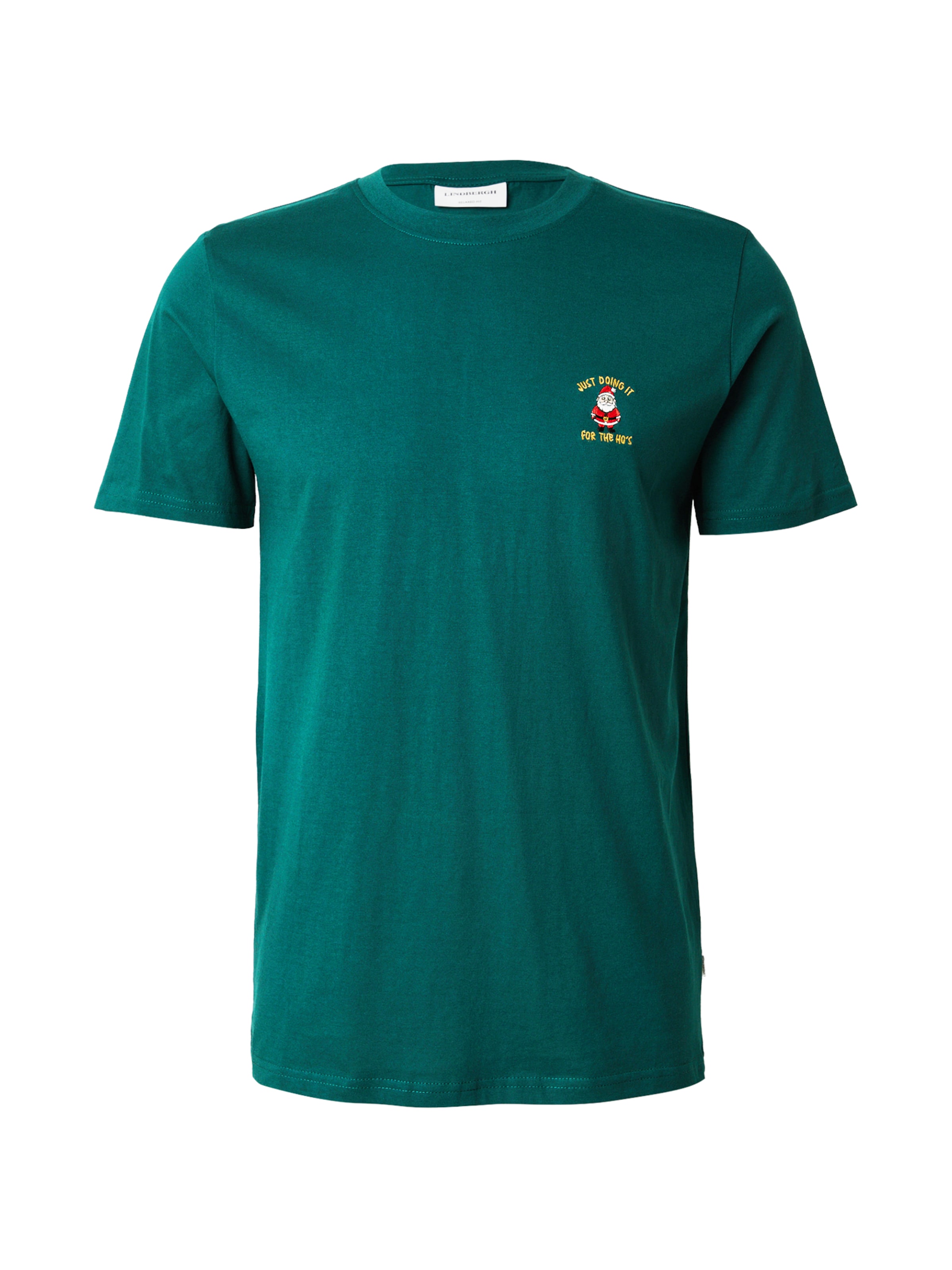 Lindbergh Μπλουζάκι 'Christmas' σε πράσινο: μπροστά